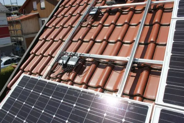 solar panels on a roof