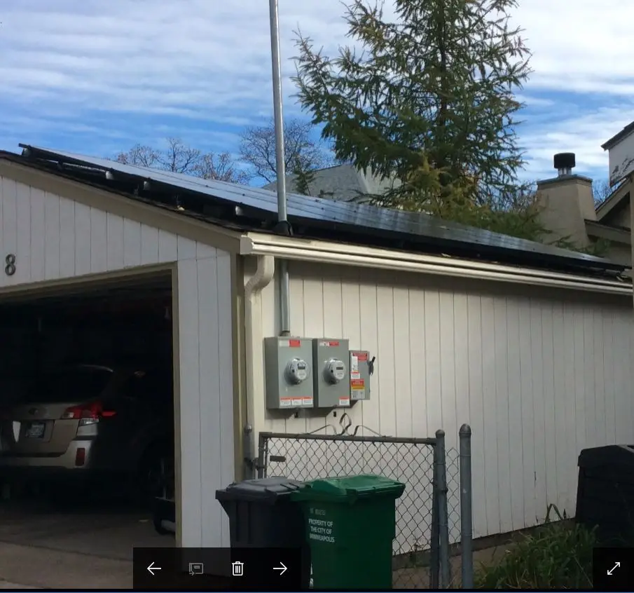 a garage with a car parked in it