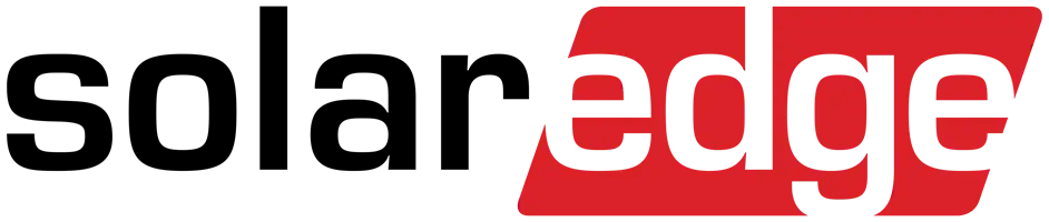 a red and black logo