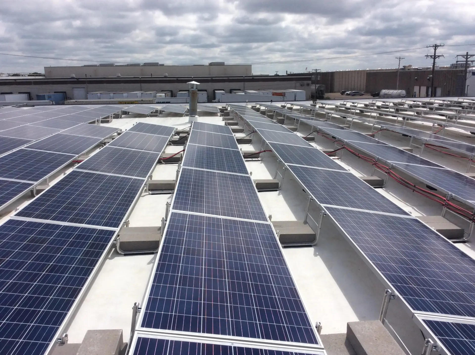 solar panels on a roof