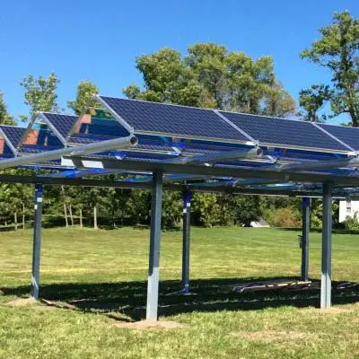 solar panels on a structure