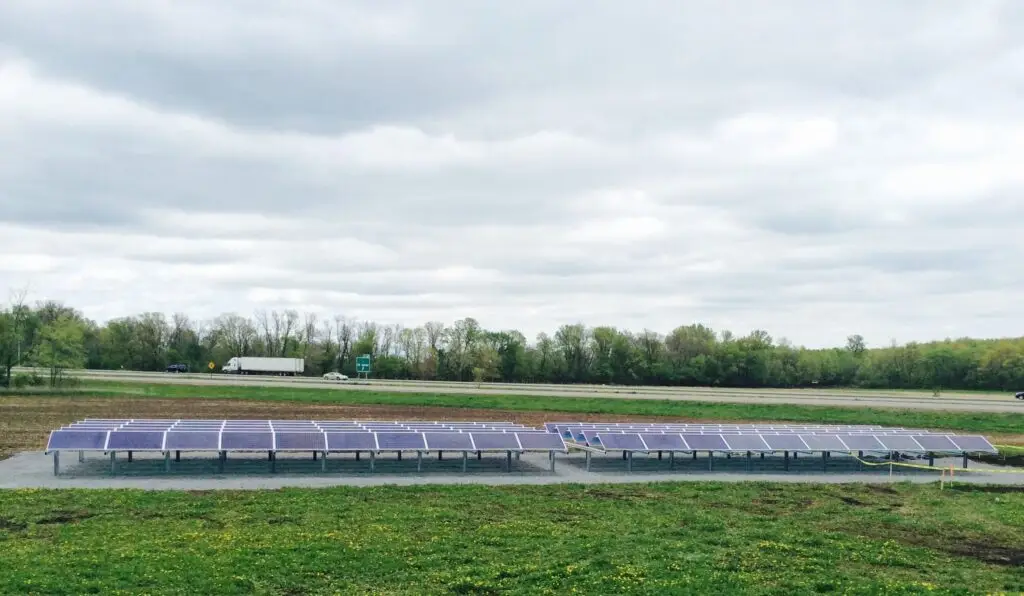 a field of solar panels