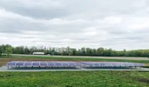 a field of solar panels