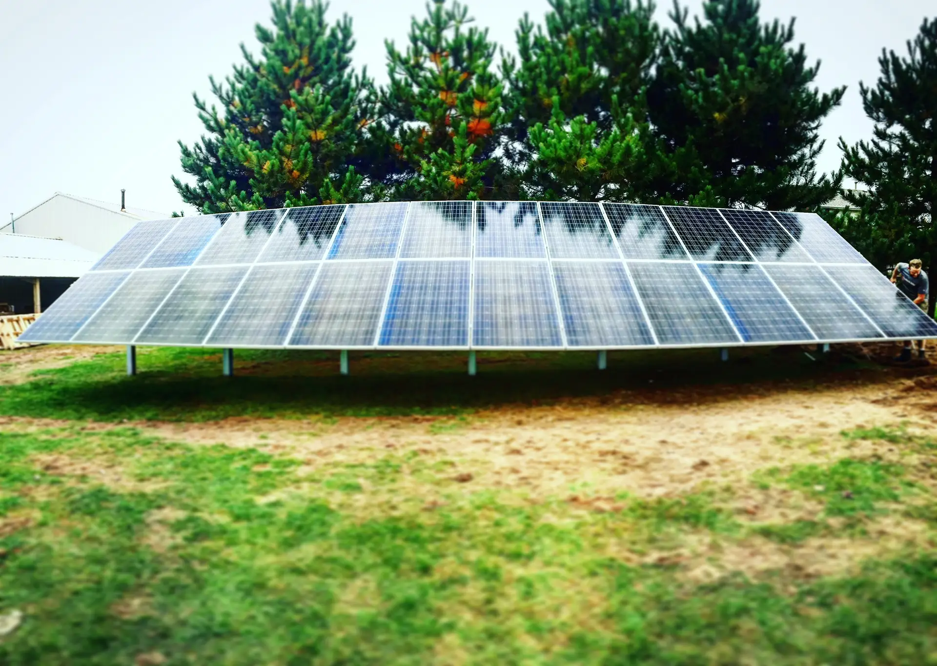 solar panels in a field