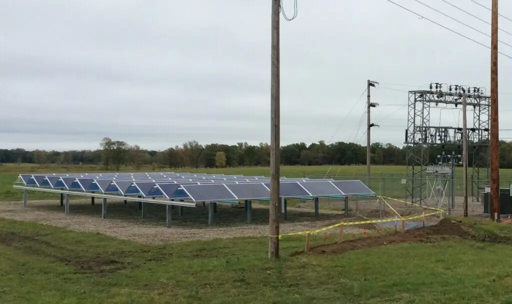 a field of solar panels