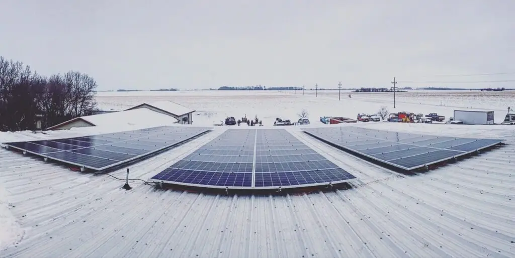 solar panels on a roof