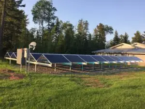 solar panels in a field