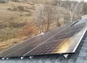 solar panels on a roof