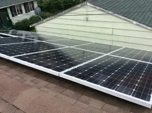 solar panels on a roof