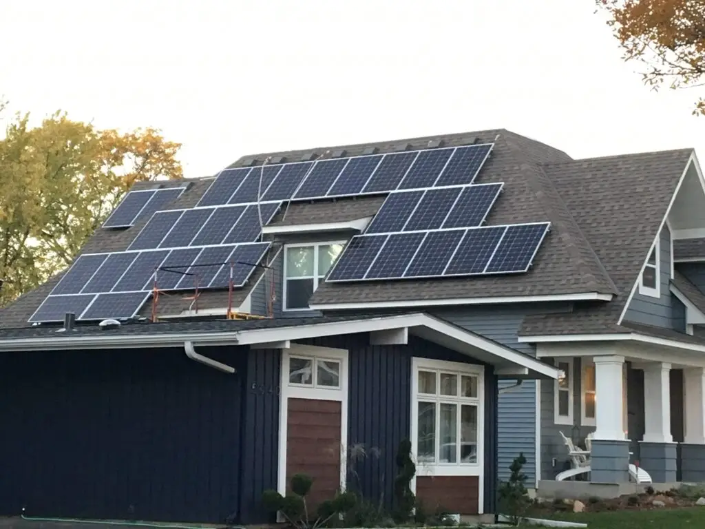 solar panels on the roof of a house