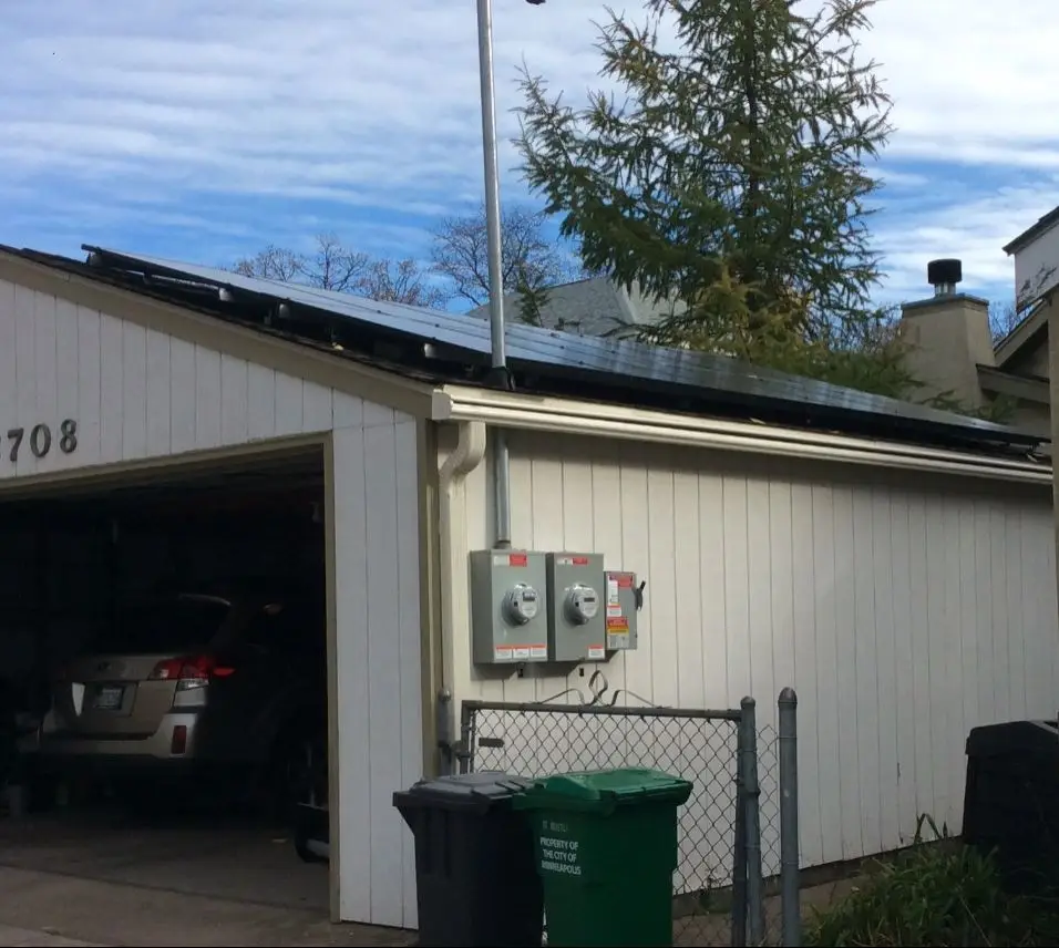 a car parked in a garage